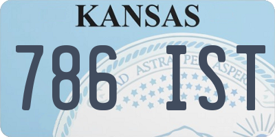 KS license plate 786IST