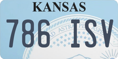 KS license plate 786ISV