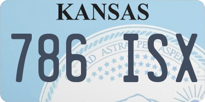 KS license plate 786ISX