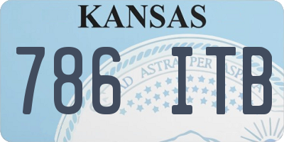 KS license plate 786ITB