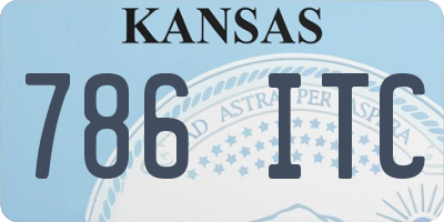 KS license plate 786ITC