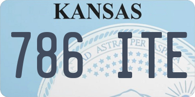 KS license plate 786ITE