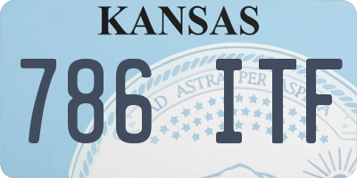 KS license plate 786ITF