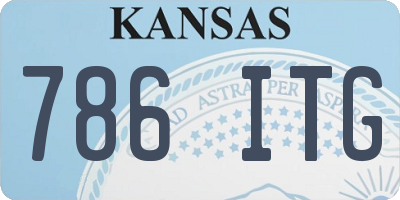 KS license plate 786ITG