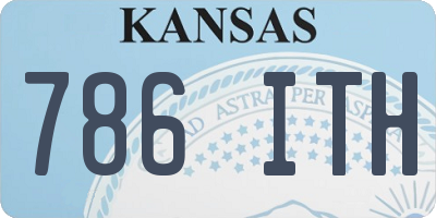 KS license plate 786ITH