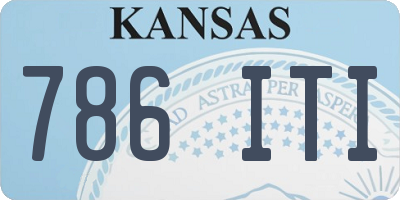 KS license plate 786ITI