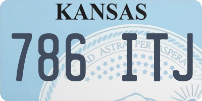 KS license plate 786ITJ