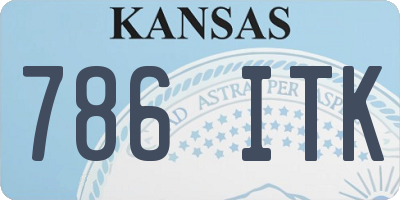 KS license plate 786ITK
