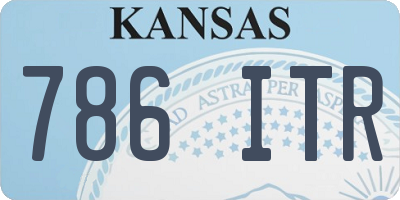 KS license plate 786ITR