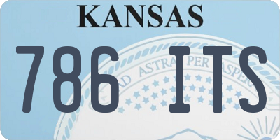 KS license plate 786ITS