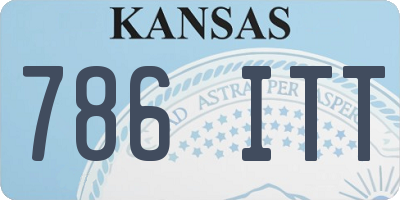 KS license plate 786ITT
