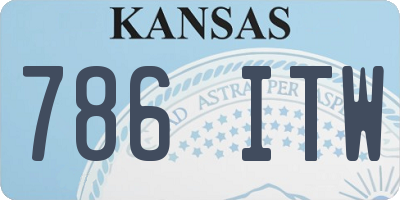 KS license plate 786ITW