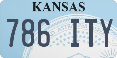 KS license plate 786ITY