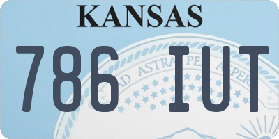 KS license plate 786IUT