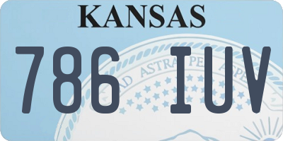 KS license plate 786IUV