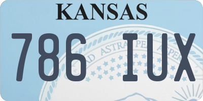KS license plate 786IUX