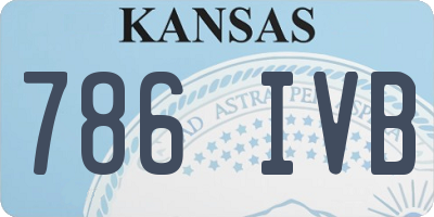 KS license plate 786IVB