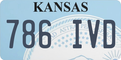 KS license plate 786IVD