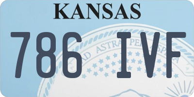 KS license plate 786IVF