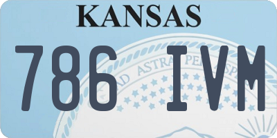 KS license plate 786IVM