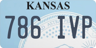 KS license plate 786IVP