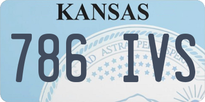 KS license plate 786IVS