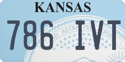 KS license plate 786IVT