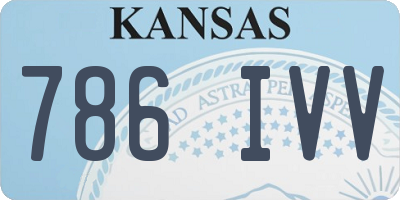 KS license plate 786IVV