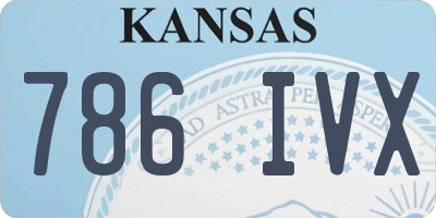 KS license plate 786IVX