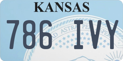KS license plate 786IVY