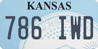 KS license plate 786IWD