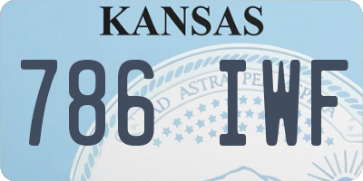 KS license plate 786IWF