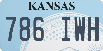 KS license plate 786IWH
