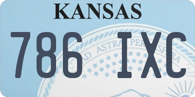 KS license plate 786IXC