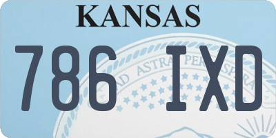 KS license plate 786IXD