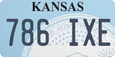 KS license plate 786IXE