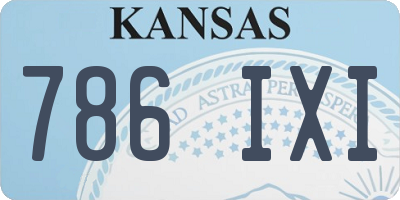 KS license plate 786IXI