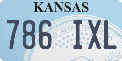 KS license plate 786IXL