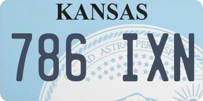 KS license plate 786IXN