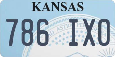 KS license plate 786IXO