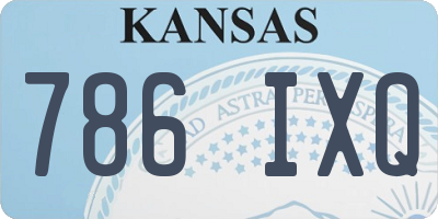 KS license plate 786IXQ