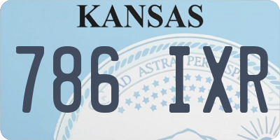 KS license plate 786IXR