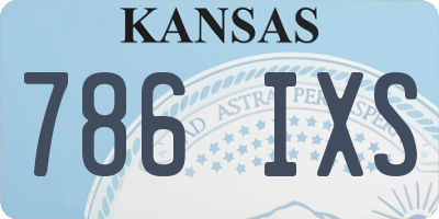 KS license plate 786IXS