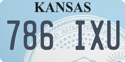 KS license plate 786IXU