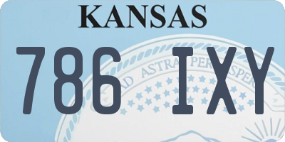 KS license plate 786IXY