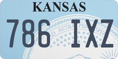 KS license plate 786IXZ