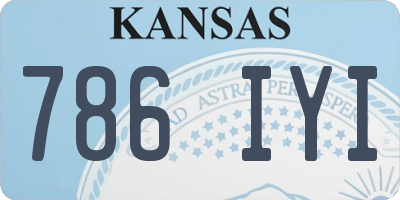 KS license plate 786IYI