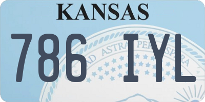 KS license plate 786IYL