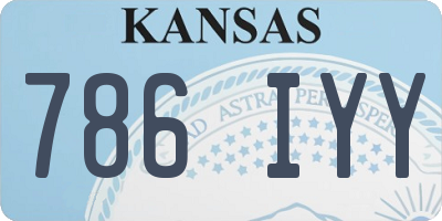 KS license plate 786IYY