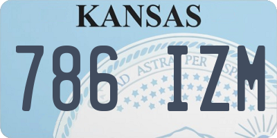 KS license plate 786IZM
